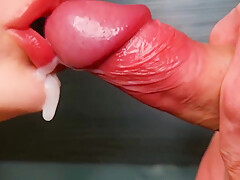 Blowjob Very Hot Beautiful Red Lips Girl Cumshot Facial