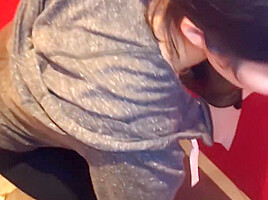 Blowjob in the Public Gym Locker Room