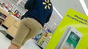 Booty in shorts and sexy employee