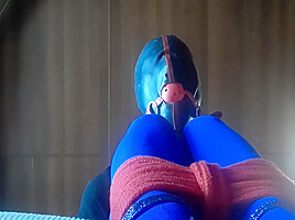 Bound And Hooded Taking Big Cock On Her Mouth Oral Creampie