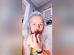 Bra Less Thot While House Cleaning On Tiktok