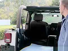 Broke gay fucks 2 car mechanics - bareback threesome gay sex