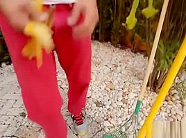 Busty BBW MILF Kimmie Bangs Guy at Car Wash