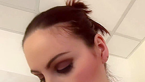 Busty Janella masturbating in the shower
