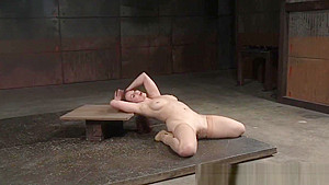 Busty sub mouthfucked in bdsm gang bang