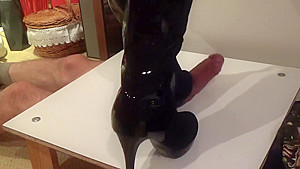 CBT under cruel high heels  crushing, finished with cumshot
