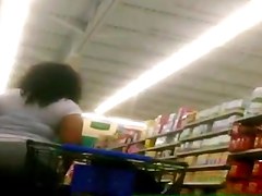 Candid BBW Black Plump Ass Shopping