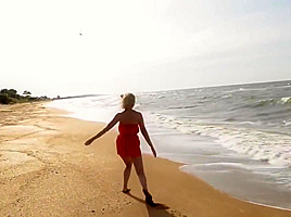 Chanel Fenn alone at a beach