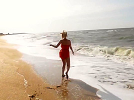 Chanel Fenn alone at a beach