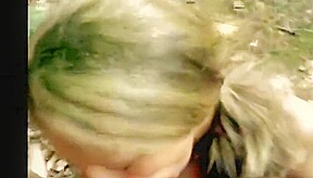 Cheating wife sucks his big dick and deep throats it swallows his cum