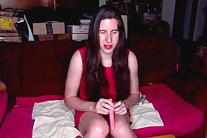 Chiara Galli In Shemale Love To Suck Her Dildo And Play With Her Cock