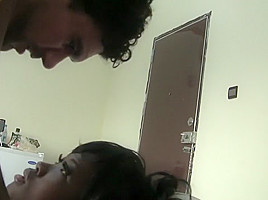 Chocolate beauty Stephanie gets banged by her white boyfriend Antonio