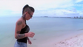 Christy Mack is showing her amazing body and boobs on the back seat
