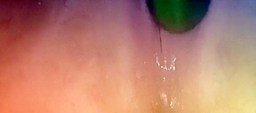 Chubby pussy cucumber play