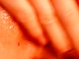 Close up of hot pink wet pussy and clit