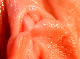 Close up of hot pink wet pussy and clit