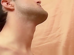 Cocksucking twink raw fucked and fed with lovers jizz