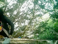 Compilation of chicks secretly filmed pissing outdoors