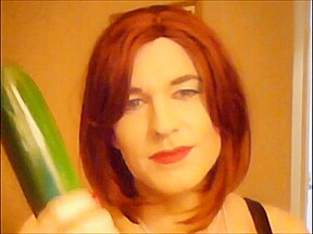 Crossdresser is home alone