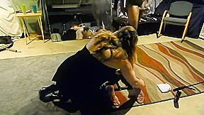 Cuckold fucked by Bull