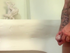 Cum guzzling dude rimmed