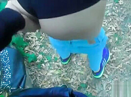 Cumming in my panties in the forest