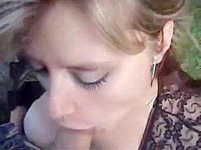 Cumming wife outdoors forest public fuck