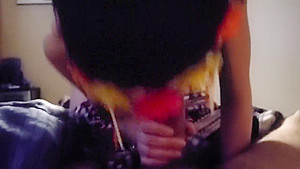 Cute 18 year old takes cumshot on tits and sucks Step daddy's cock