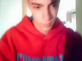 Cute Spanish Land Wank & Cum On Cam