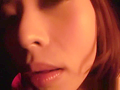 Cutie in mesh deepthroats cock