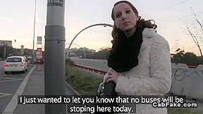 Czech redhead amateur POV banging in fake taxi