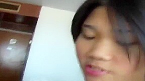 Dazzling asian teenage harlot