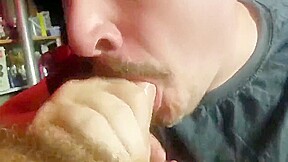 Deep Throat Service For Sexy Hairy Man