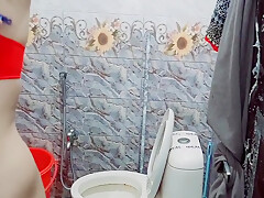 Desi Beautifull Step mom Shaving Pussy And Armpits On Eid And Pissing In Bathroom