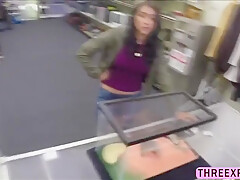Desperate teen 18+ Jessi Bangs Pawn Managers Big Cock For R