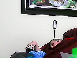 Dirty wifey masturbates under covers