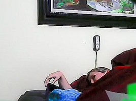 Dirty wifey masturbates under covers