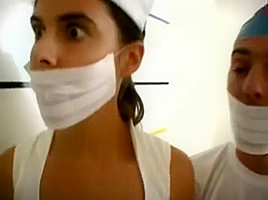Doctor and nurses fucking patient