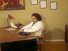 Doctor watches patients fuck on the operation table