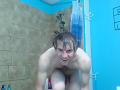 Drying off after shower