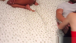 Dude filming a couple of babes fucking at party