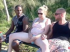 Dutch Bbw Bibi Anal Threesome In The Woods