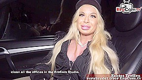 EroCom Date - Funny User Date casting with german fitness blonde and a fat guy