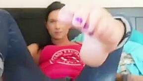 FOOTJOB WITH HUGE CUMSHOT