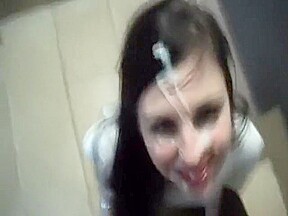 Fabulous amateur Facial, POV adult scene