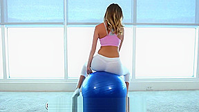 FantasyHD - Hot teen 18+ Alexis Adams does yoga in see through yoga pants