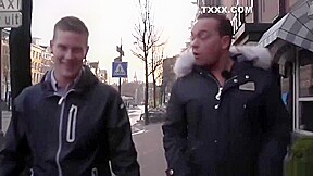 Fat cocksucking hooker gets jizz on her ass