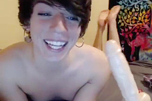 Fem boy cum