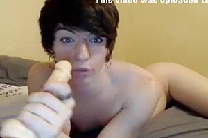 Fem boy cum