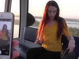 Femfoxfury - Funicular Blowjob With Cum In Mouth